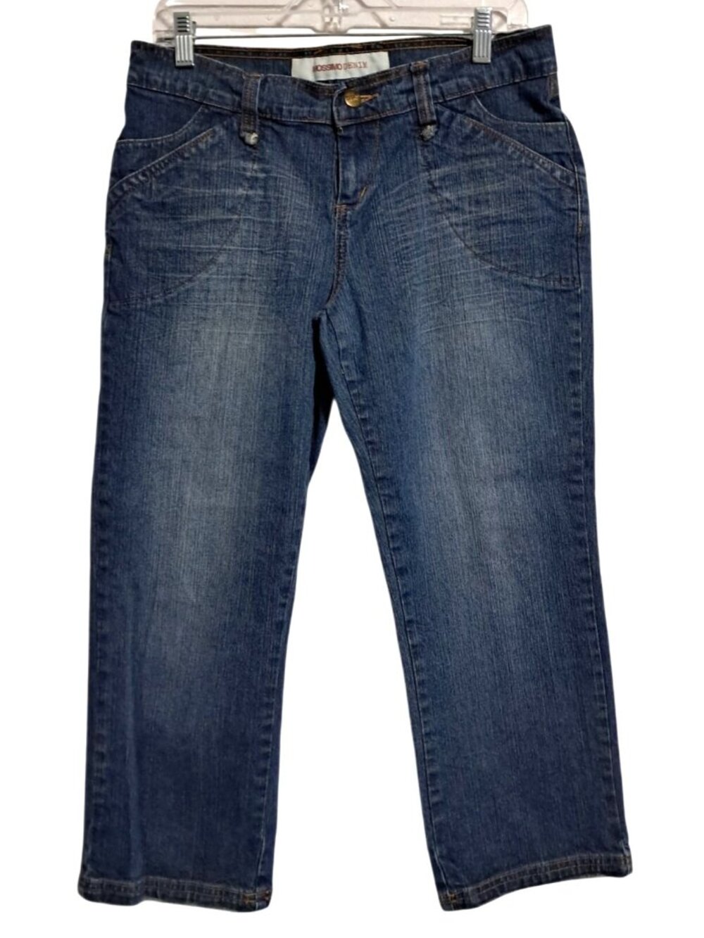 Y2K Mossimo Denim Capri Jeans Womens Size 9 Blue Straight-Leg Cotton Blend Casua